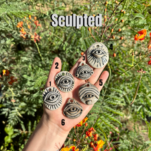 Load image into Gallery viewer, Ceramic Eyeball Medallions