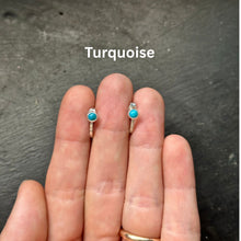 Load image into Gallery viewer, Gaia Studs| .925 Silver| Various Gems