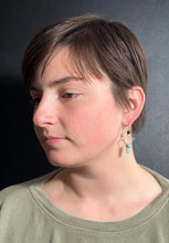 Load image into Gallery viewer, Aphrodite Earrings| .925 Silver| Garnet & Amazonite