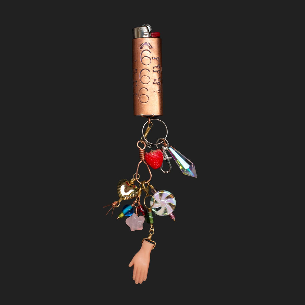 666 Angel Number Lighter Case Keychain