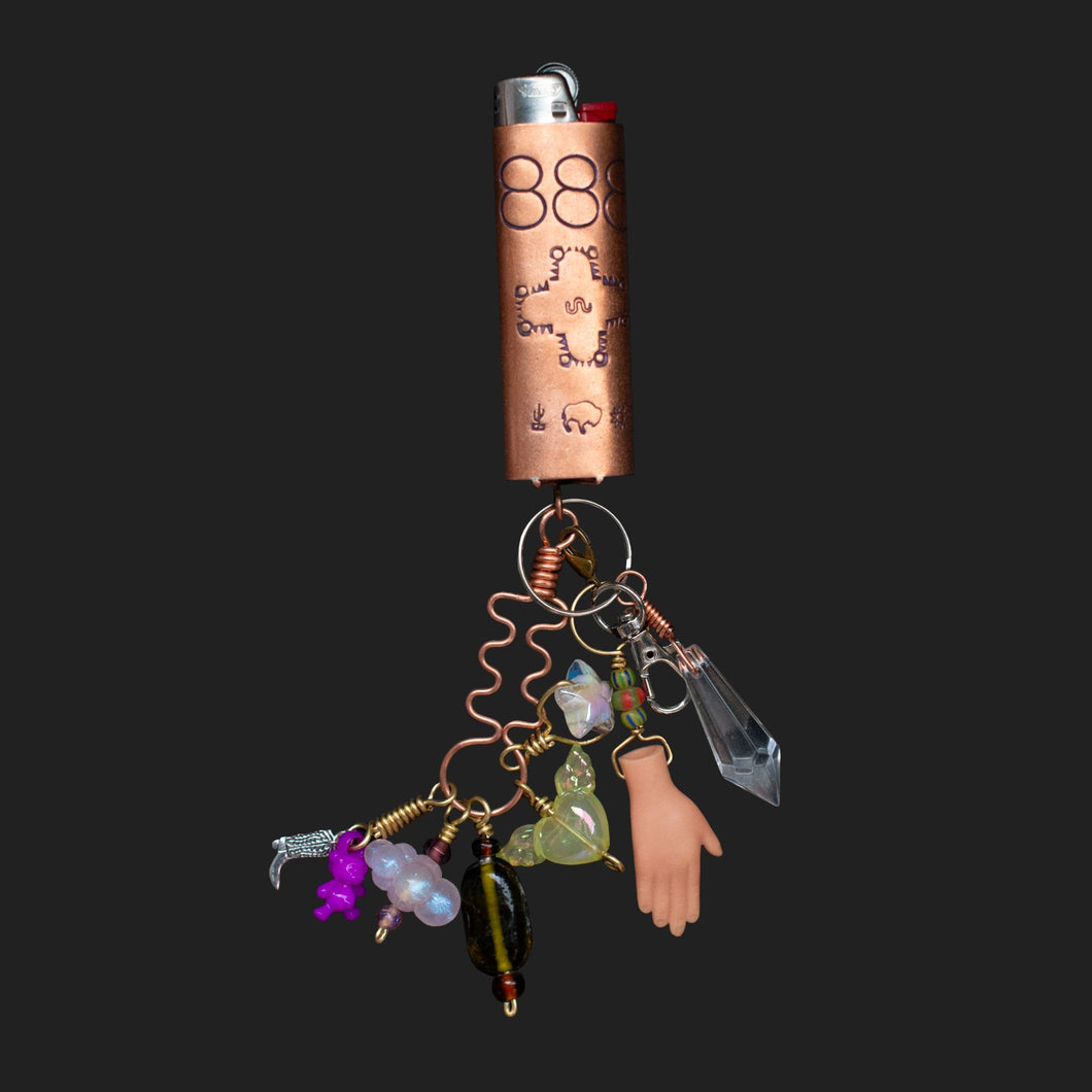 888 Angel Number Lighter Case Keychain