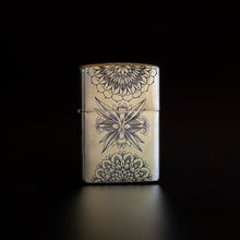 Load image into Gallery viewer, Botanical Zippo Lighter| Hand Engraved| Brass
