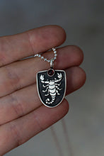Load image into Gallery viewer, Scorpion Symbols Necklace | Garnet | .925 sterling silver|
