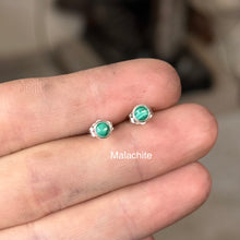 Load image into Gallery viewer, Stud Earrings | .925 Sterling Silver |Various Gemstones
