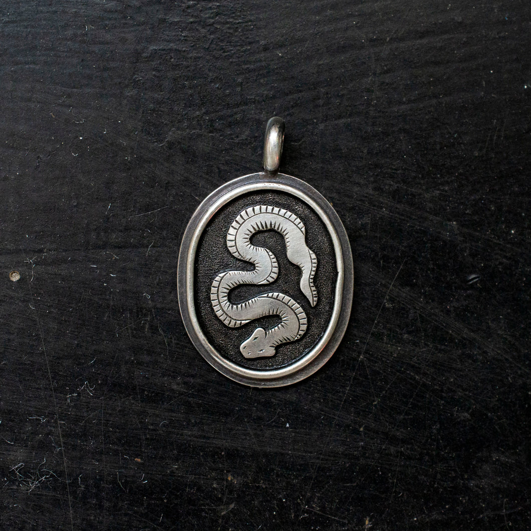 Large Snake Pendant| Made To Order| Symbols