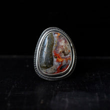 Load image into Gallery viewer, Sunray Ring | Magma Chalcedony | Size 7 | .925 Sterling Silver

