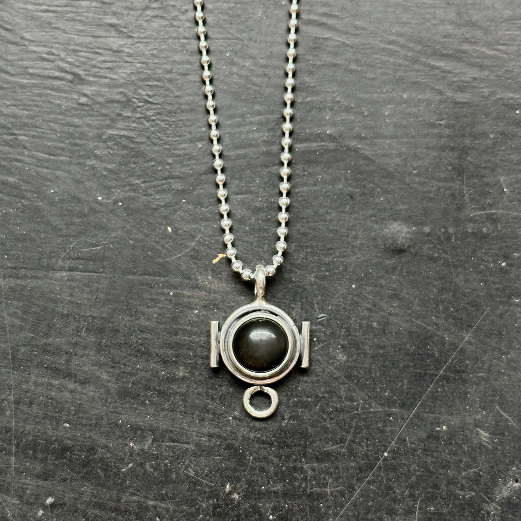 Portal Necklace | Rainbow Obsidian