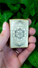 Load image into Gallery viewer, Botanical Zippo Lighter| Hand Engraved| Brass
