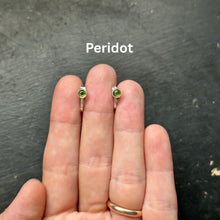 Load image into Gallery viewer, Gaia Studs| .925 Silver| Various Gems
