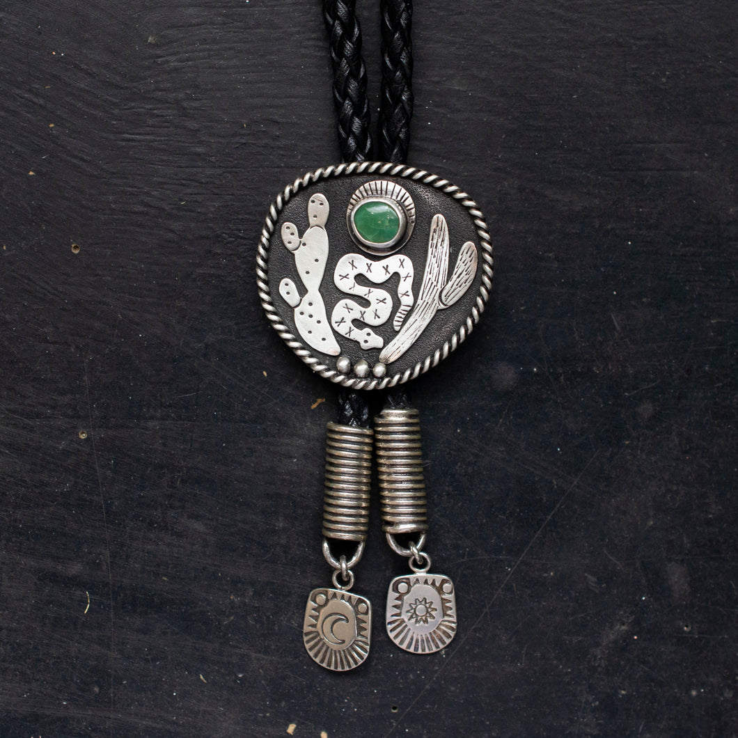 Desert Collection| Bolo Tie| .925 Silver| Turquoise