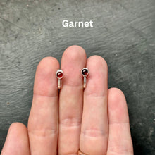 Load image into Gallery viewer, Gaia Studs| .925 Silver| Various Gems
