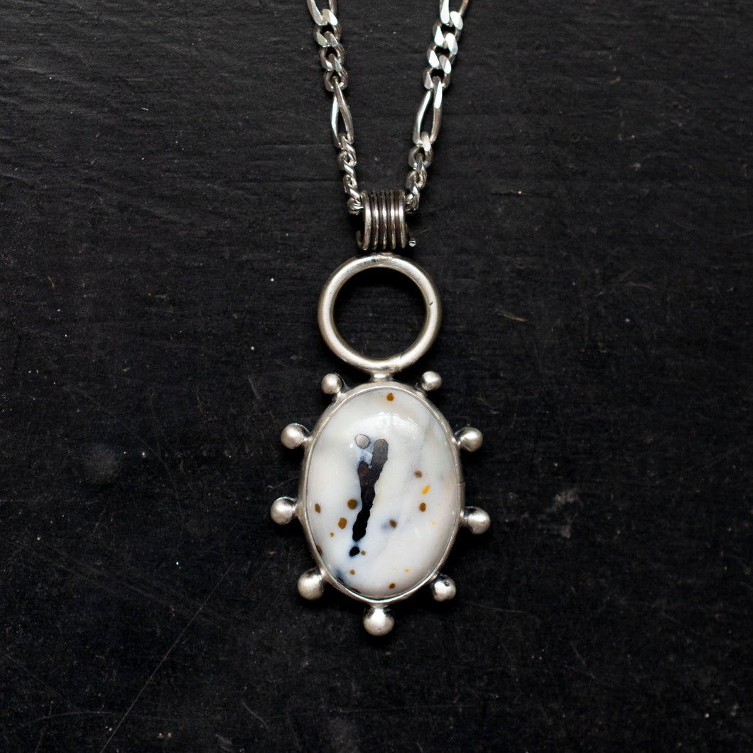 Hekate Necklace| .925 Silver| Jasper & Hematite| Grounding