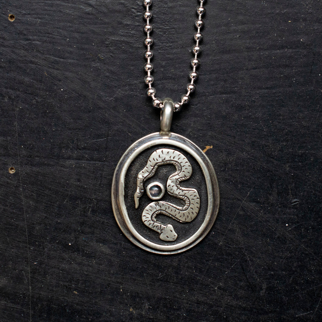 Labradorite Serpent Necklace | .925 silver |