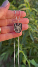 Load and play video in Gallery viewer, Scorpion Symbols Necklace | Garnet | .925 sterling silver|

